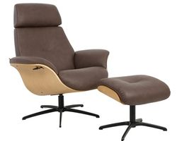 Falcon Swivel Recliner and Ottoman (+30 leathers)