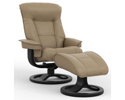 Bergen R Swivel Recliner and Ottoman - 2 Sizes (+30 leathers)