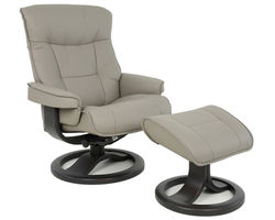 Bergen R Swivel Recliner and Ottoman Fog - 2 Sizes (In stock - Fast shipping)