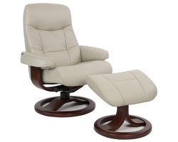 Mudal R Swivel Recliner and Ottoman - 2 sizes in Dove (In stock - Fast Shipping)