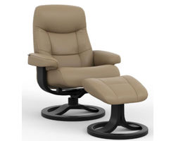 Mudal R Swivel Recliner and Ottoman - 2 sizes in Sandel (In stock - Fast shipping)