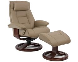 Mustang R Swivel Recliner and Ottoman Stone - 2 sizes (In stock - fast shipping)