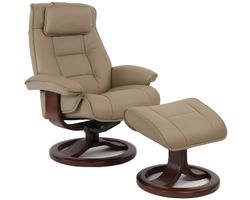 Mustang R Swivel Recliner and Ottoman Stone  - 2 sizes (In stock - fast shipping)