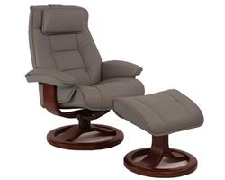 Mustang R Swivel Recliner and Ottoman Granite - 2 sizes (In stock - fast shipping)