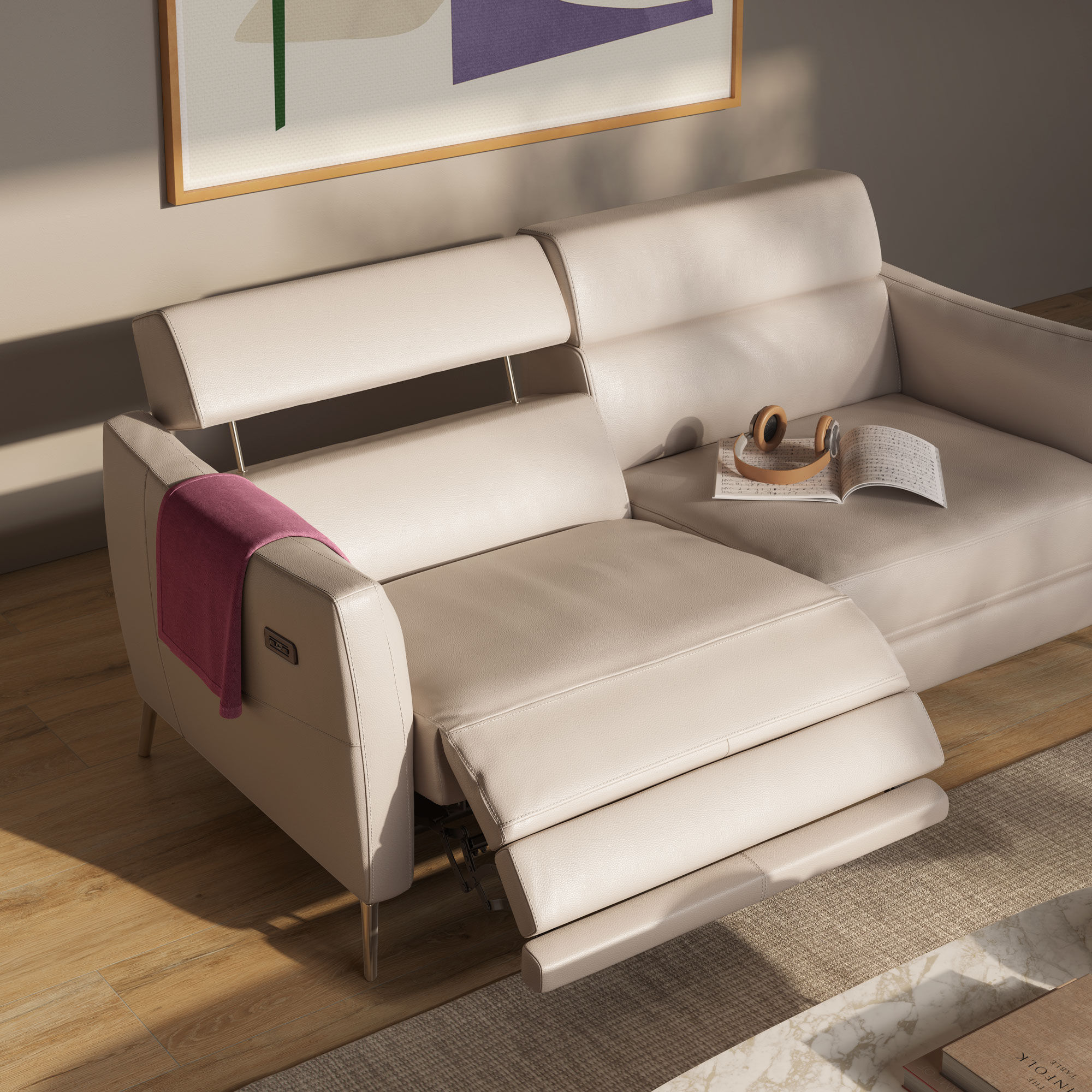 Greg C200 Power Headrest Power Reclining Sectional (+ 50 leathers