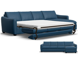Charli 77732 Chaise Sleeper Sectional (full or queen) +100 leathers