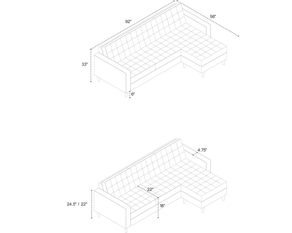 Reverie 77157 Sectional (92