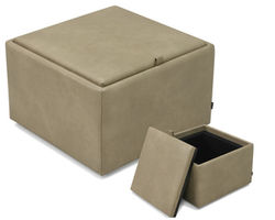 Mingle 77004-H4 Square Ottoman with Table and Storage 24&quot; (+200 colors)