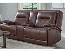 Heston 472 Triple Power Reclining Console Loveseat with Bluetooth Speakers (80&quot;) +2 colors - IN STOCK