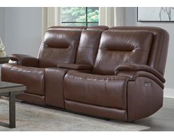 Heston 472 Triple Power Reclining Console Loveseat with Bluetooth Speakers (80") +2 colors - IN STOCK