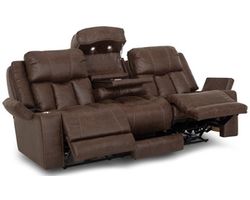 Denali 90&quot; Power Reclining Sofa with Lights, USB, Wireless Charging, Dual Arm Storage, Massage, Cupholders &amp; Drawer (+4 colors)