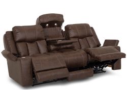 Denali 90" Power Reclining Sofa with Lights, USB, Wireless Charging, Dual Arm Storage, Massage, Cupholders & Drawer (+4 colors)