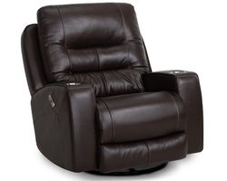 Aspen Leather Power Headrest Power Swivel Recliner (2 colors)