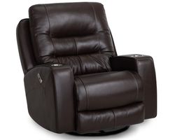 Aspen Leather Power Headrest Power Swivel Recliner (2 colors)