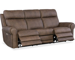 Duncan Triple Power Reclining Sofa 90" Brown (In stock)
