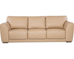 Keys Leather Tan Sofa 97&quot; (In stock)