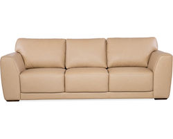 Keys Leather Tan Sofa 97" (In stock)