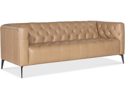 Nicolla Leather Sofa Stone 84&quot; (In stock)