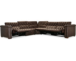 Savion Deux 5 Seat Sectional with Three Power Recliners and Six Power Headrests 089 (In stock)