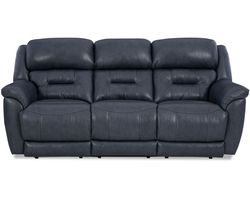 Contender 90" Zero Gravity Leather Triple Power Recliner Sofa Navy (In stock)
