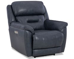 Contender Leather Triple Power Recliner Navy (In stock)