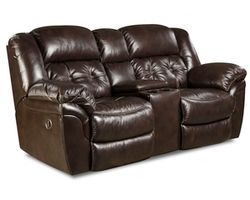 Denver 81&quot; Reclining Console Loveseat Chocolate (In stock)