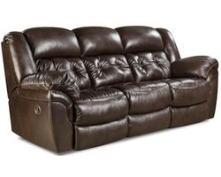 Denver 93&quot; Double Reclining Leather Sofa Chocolate (In stock)