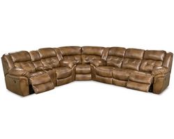 Denver Three Piece Reclining Sectional Brown (In stock)