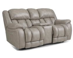 Global 81&quot; Triple Power Reclining Console Loveseat Smoke (In stock)