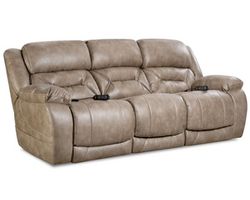 Greer 91&quot; Triple Power Reclining Sofa Mushroom (In stock)