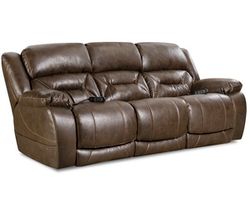 Greer 91&quot; Triple Power Reclining Sofa Walnut (In stock)