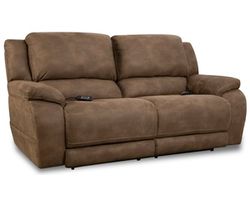 Harley 84&quot; Triple Power Reclining Console Loveseat Whiskey (In stock)
