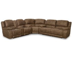 Harley Three Piece Triple Power Reclining Sectional Whiskey (In stock)