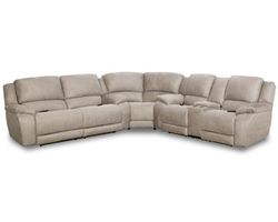 Harley Three Piece Triple Power Reclining Sectional Nickel (In stock)