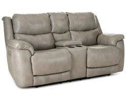 Idris 89&quot; Zero Gravity Triple Power Reclining Console Loveseat Mushroom (In stock)