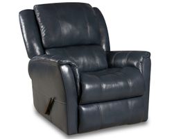 London Swivel Glider Leather Recliner Blue (In stock)