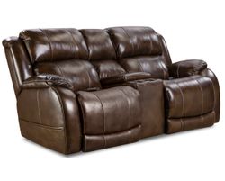 Montana 77" Triple Power Leather Reclining Console Loveseat (In stock)