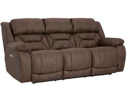 Oakley 89" Zero Gravity Triple Power Reclining Sofa Walnut (In stock)