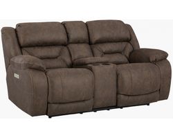 Oakley 78" Zero Gravity Triple Power Reclining Console Loveseat Walnut (In stock)