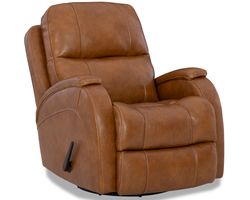 Phantom Leather Swivel Glider Recliner Brown (In stock)