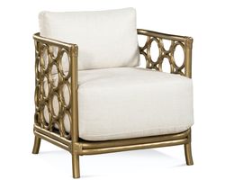 Lyla Rattan Accent Chair Gold (+28 finishes +69 fabrics)
