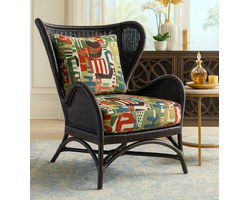 Aurora Rattan Accent Chair Black (+28 finishes +69 fabrics)