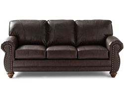 🎣 Noble 83&quot; Leather Sofa