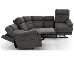 Zofa Zecliner LIFT Power Sleep Modular Sectional with Power Headrest, Lumbar, Heat, &amp; Massage