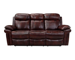 Joplin Power Leather Reclining Sofa in Brown