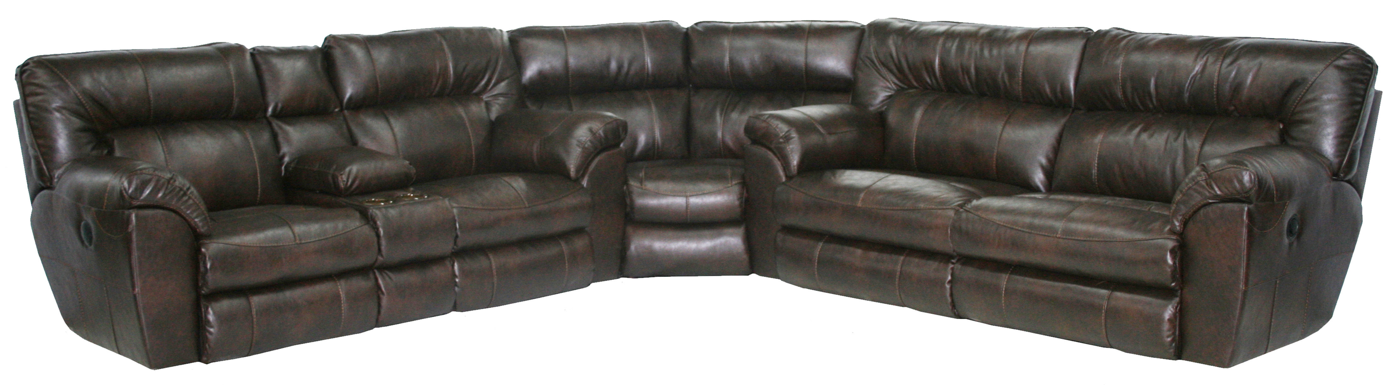 Nolan Reclining Sectional Extra Wide, Leather Reclining Sectionals