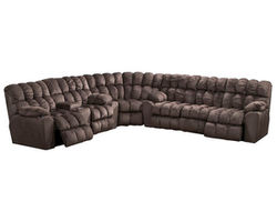 Brayden 440 Reclining Sectional with Dropdown Table - Lights and More
