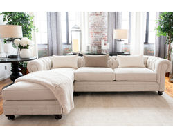 Estate 2 Pc. Fabric Sectional in Seashell (Left Facing Chaise)