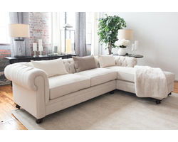 Estate 2 Pc. Fabric Sectional in Seashell (Right Facing Chaise)