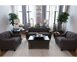 Santa Monica 3-Piece Fabric Sofa Collection In Beachwood